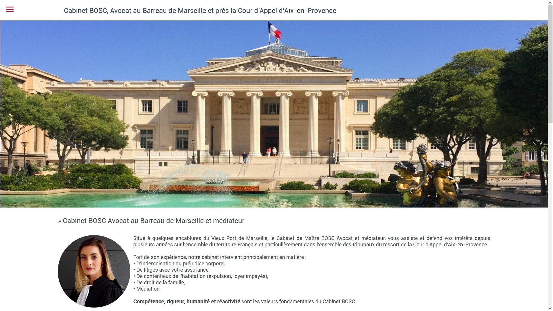 Site vitrine cr�� avec l'offre Rapido Web pour profession lib�rale