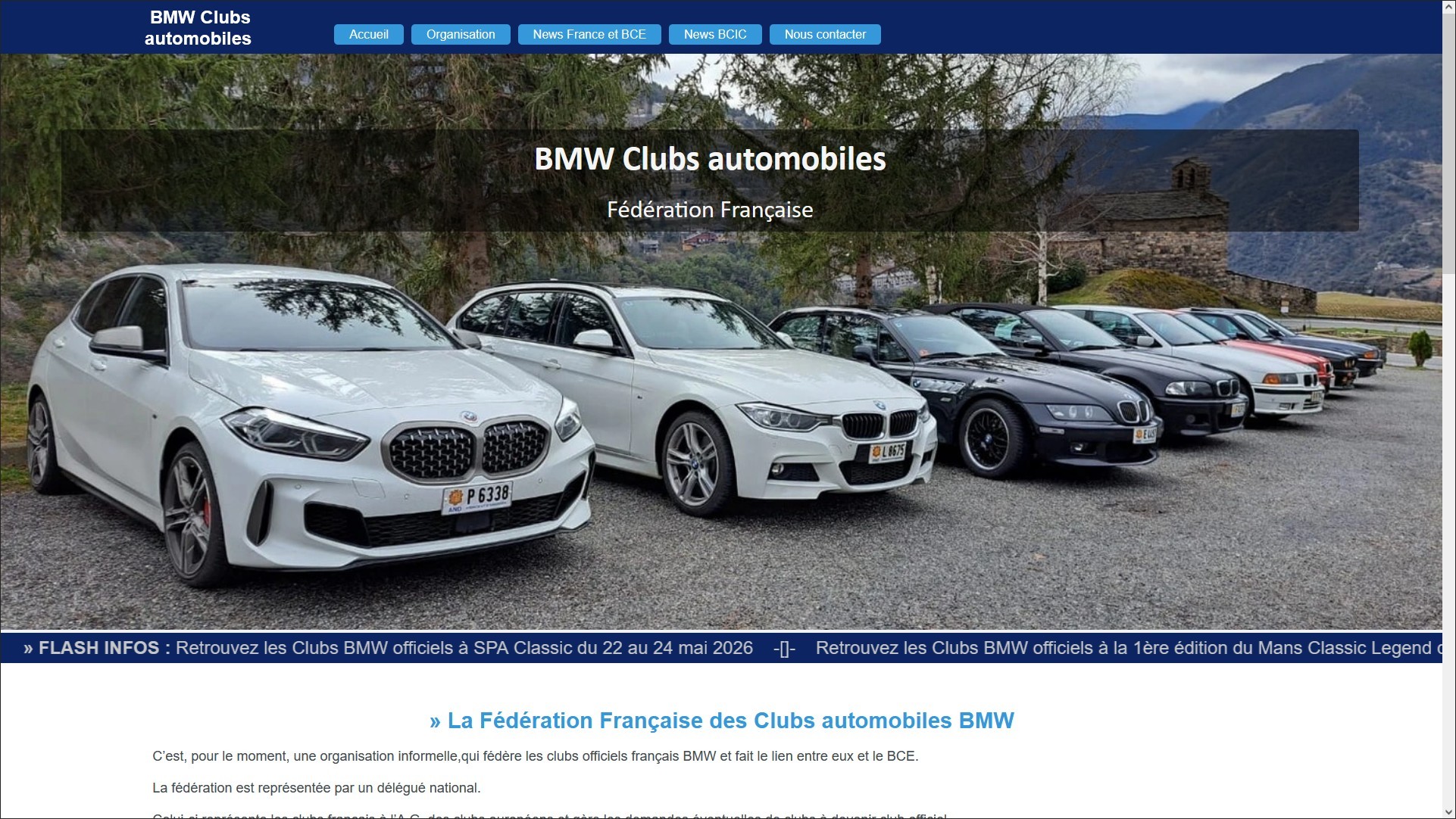 Site vitrine cr�� avec l'offre Rapido Web pour une association de collectionneurs autos